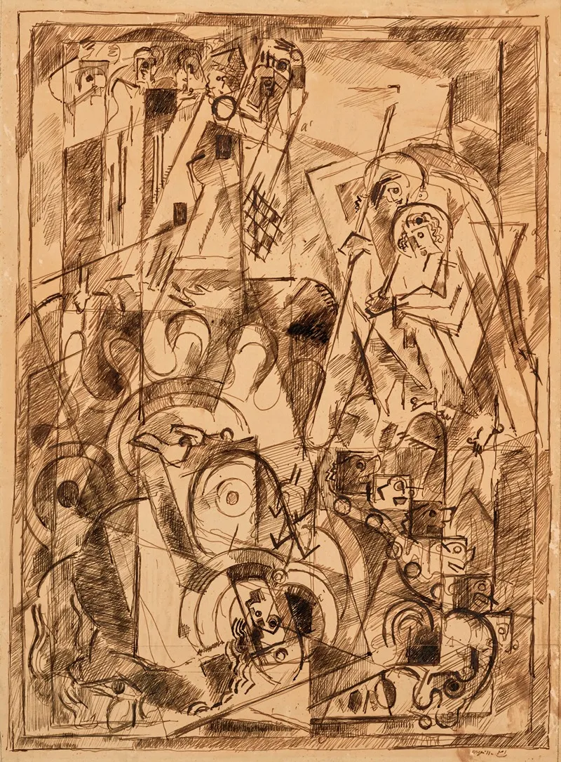 Chute De Babylone by Albert Gleizes - Canvas Print