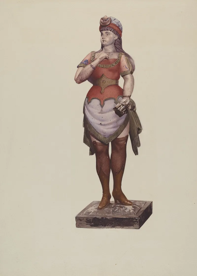 Cigar Store Figure 16 by Joseph Goldberg - Canvas Print