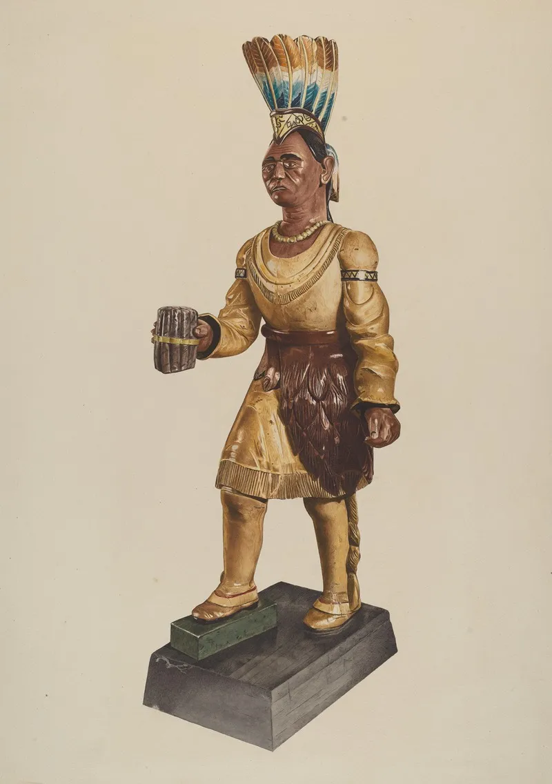Cigar Store Indian 86 by Henry Murphy - Canvas Print