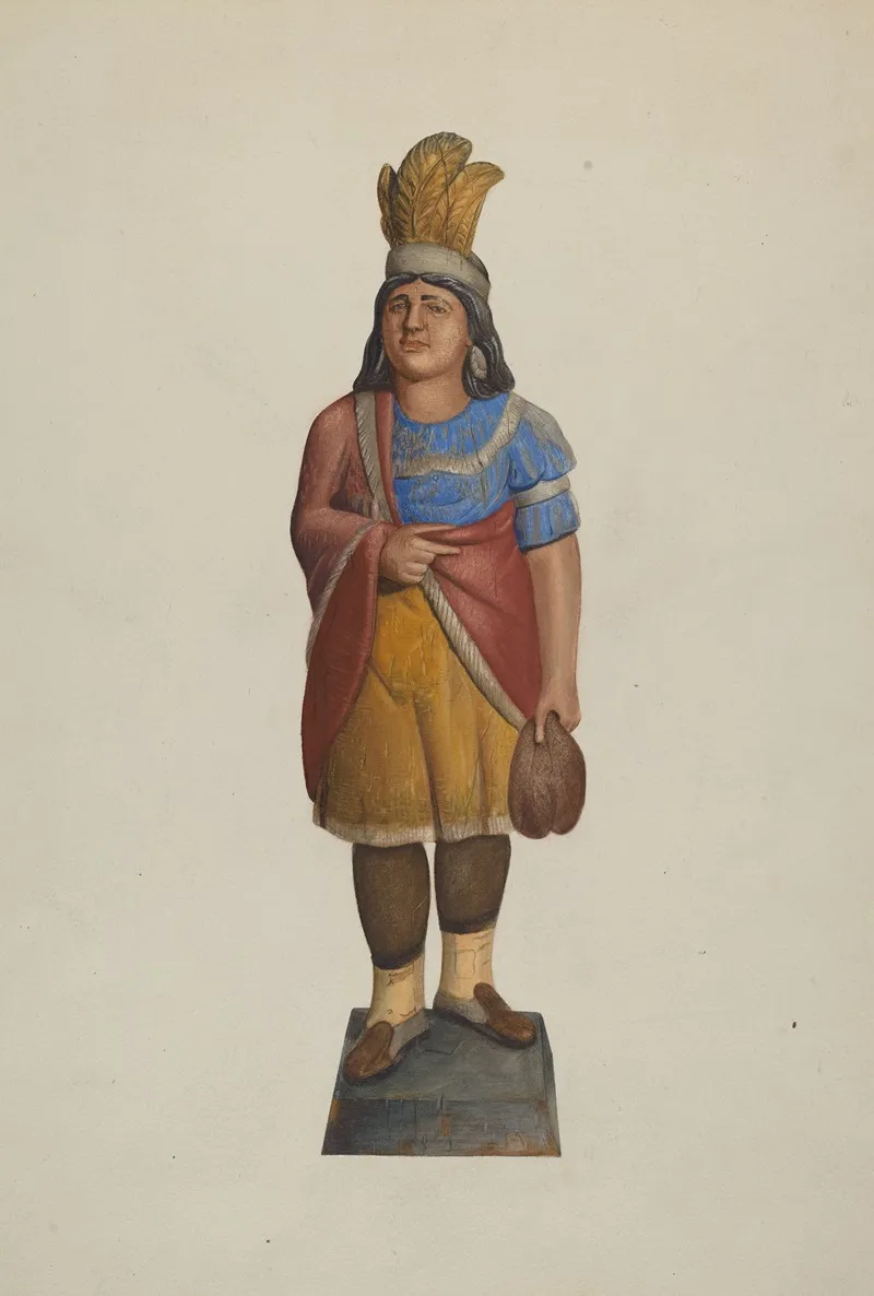 Cigar Store Indian 8 by Alice Stearns - Canvas Print