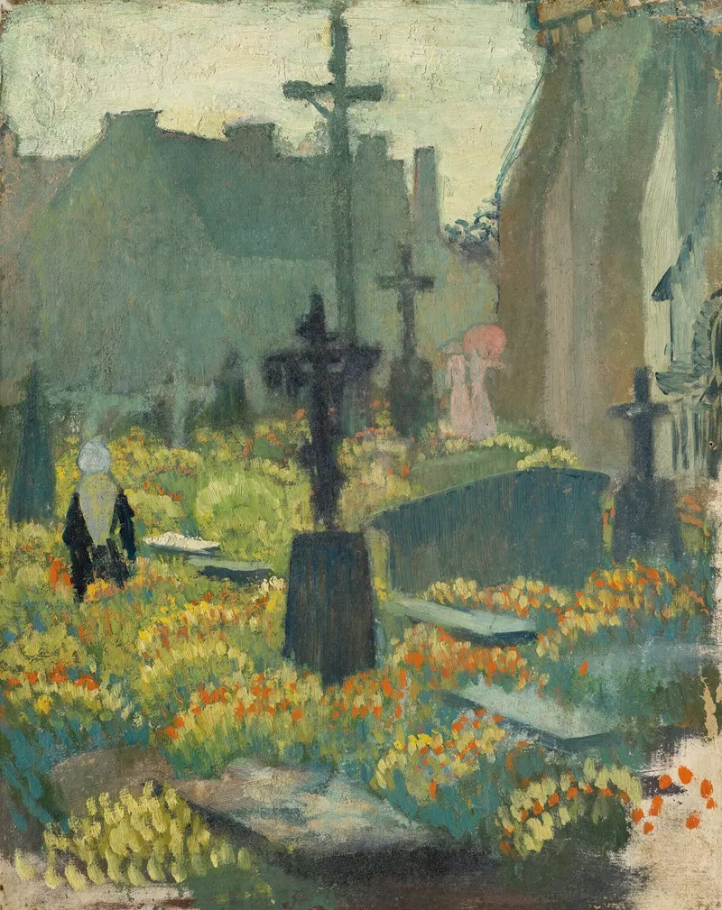 Cimetiere En Fleurs by Maurice Denis - Canvas Print