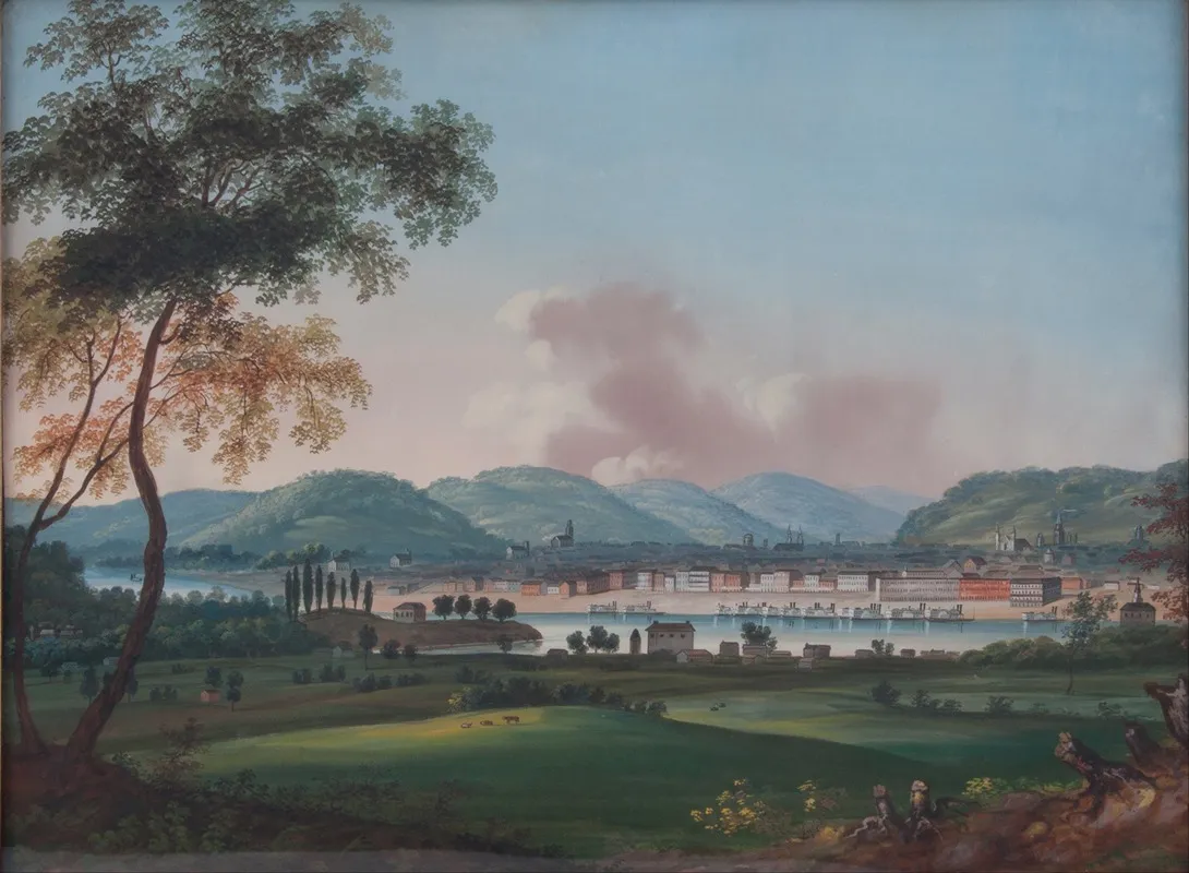 Cincinnati From Behind Newport Barracks by John Caspar Wild - Canvas Print