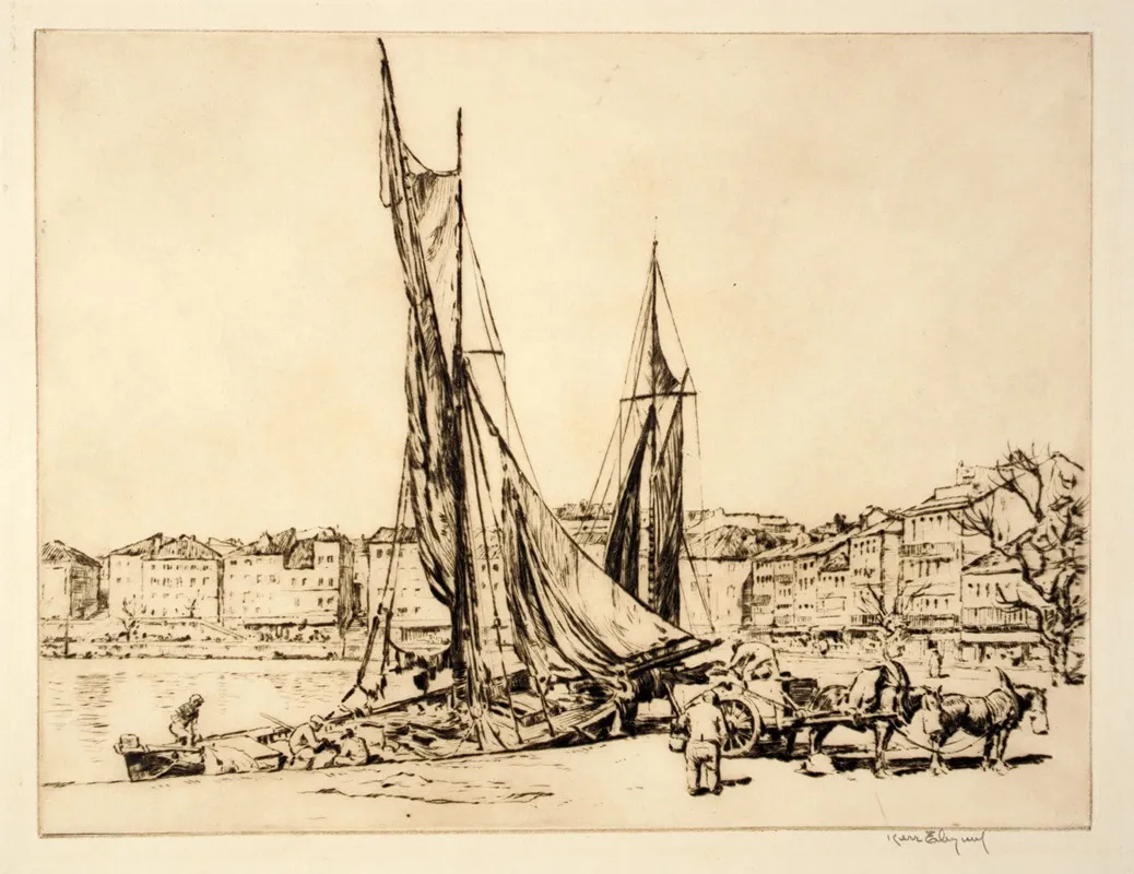 Ciotat Harbor by Kerr Eby - Canvas Print