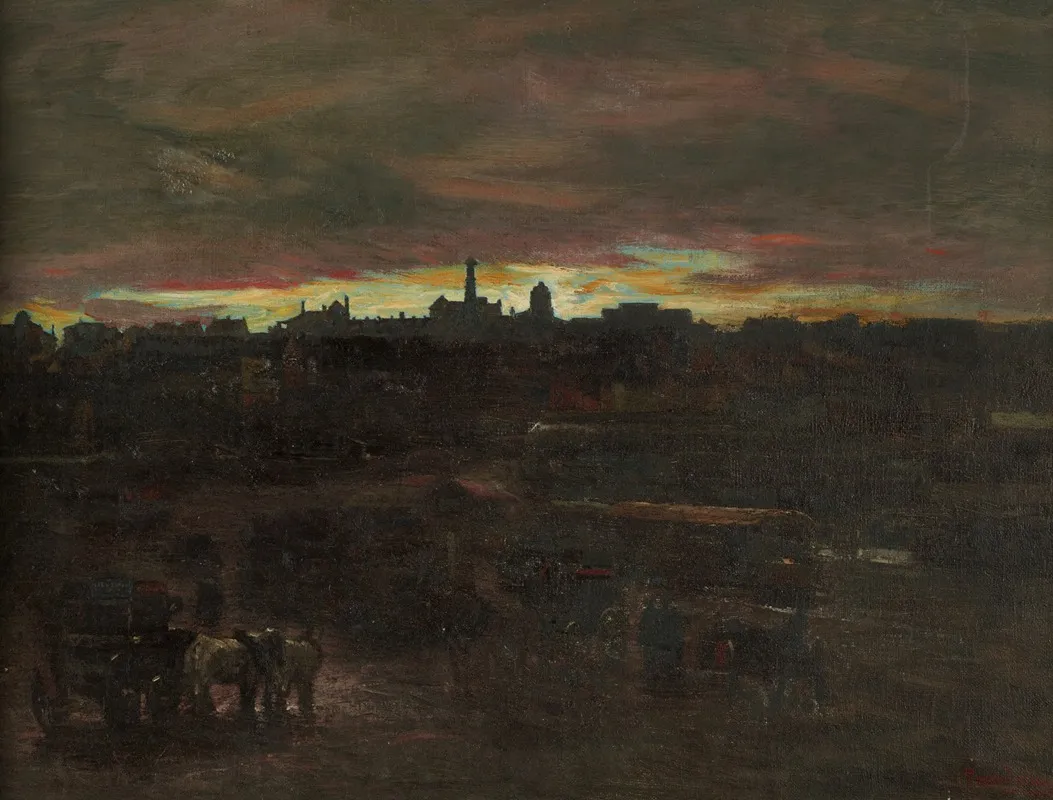 Circular Quay Sydney by Petrus van der Velden - Canvas Print