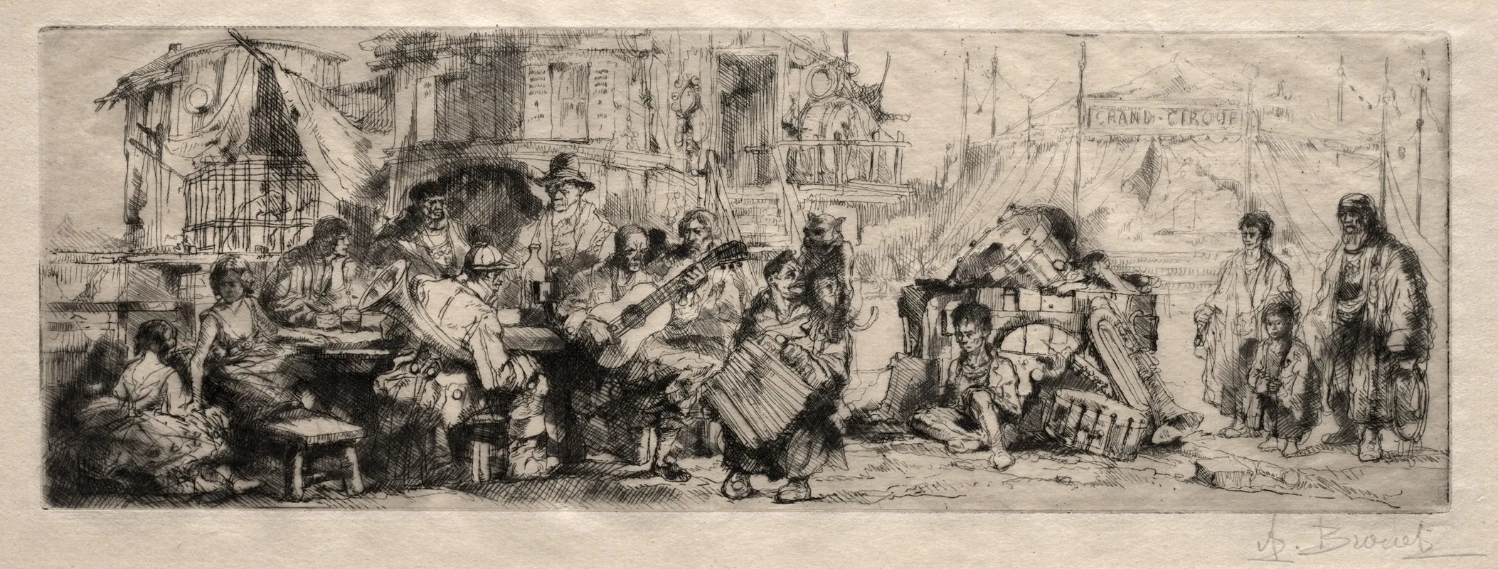 Cirque Ambulant by Auguste Brouet - Canvas Print
