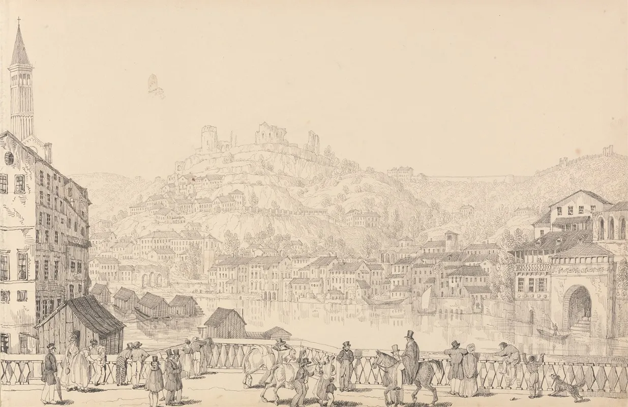City Of Verona And Castle Of San Pietro From Another Bridge