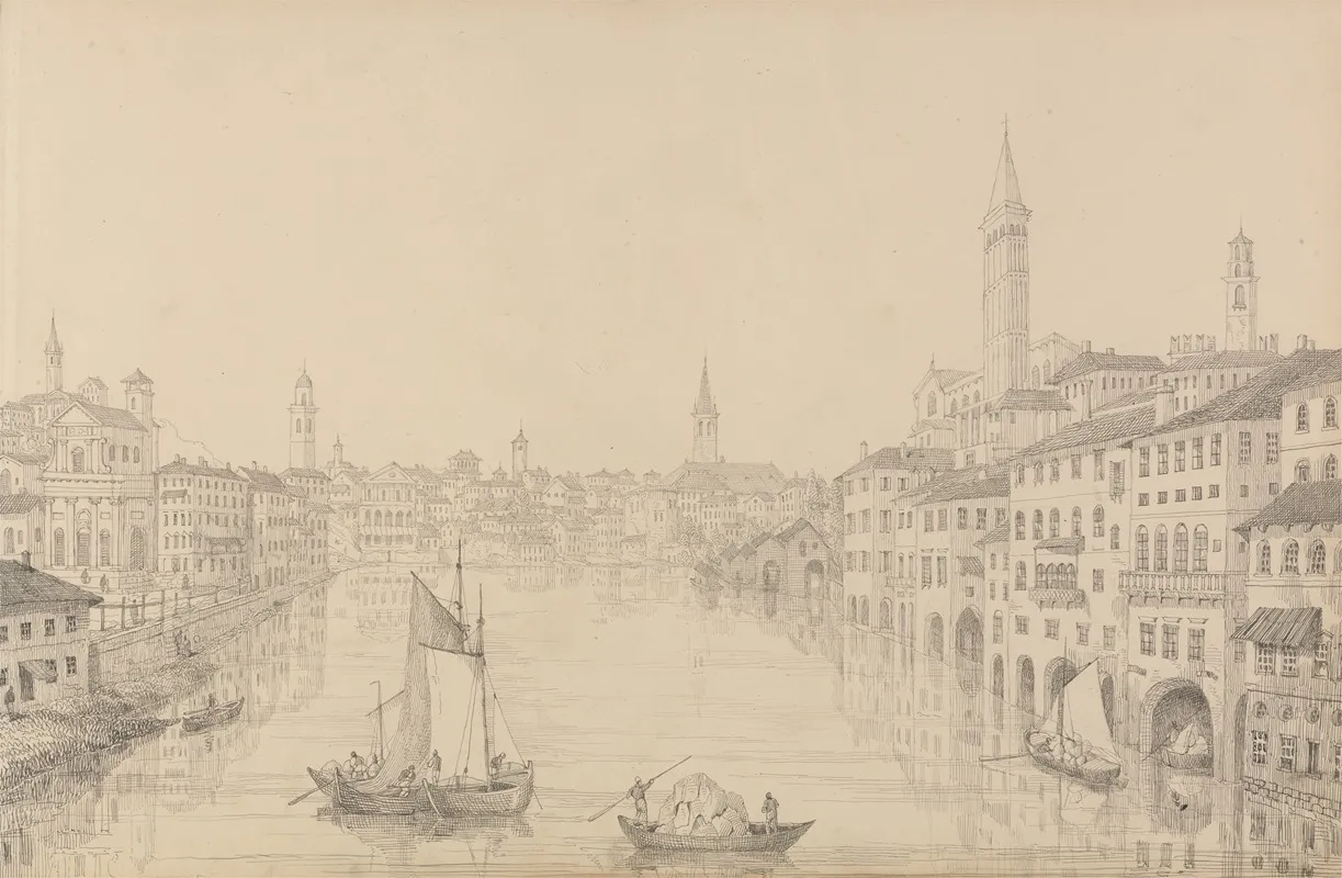 City Of Verona From The Bridge