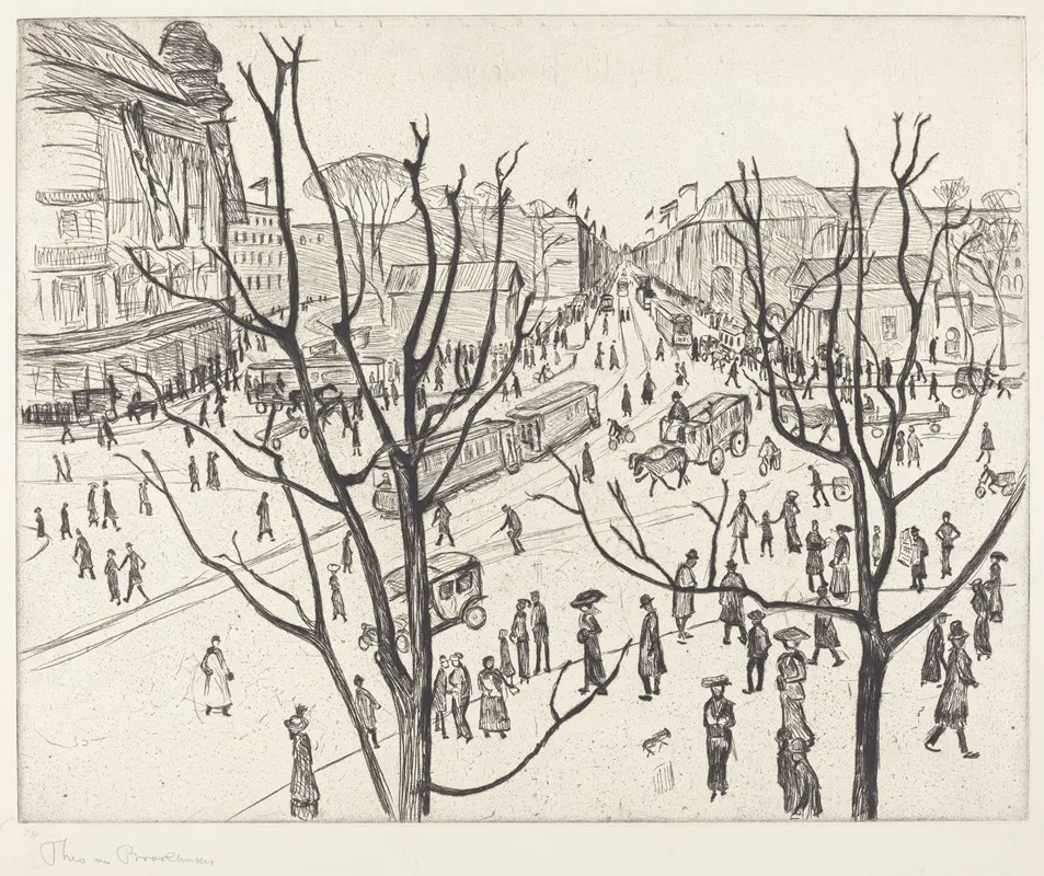 City Square 2 by Theo Von Brockhusen - Canvas Print
