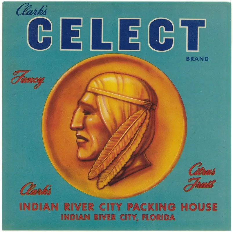 Clarks Celect Brand Fancy Citrus Fruit Label 2