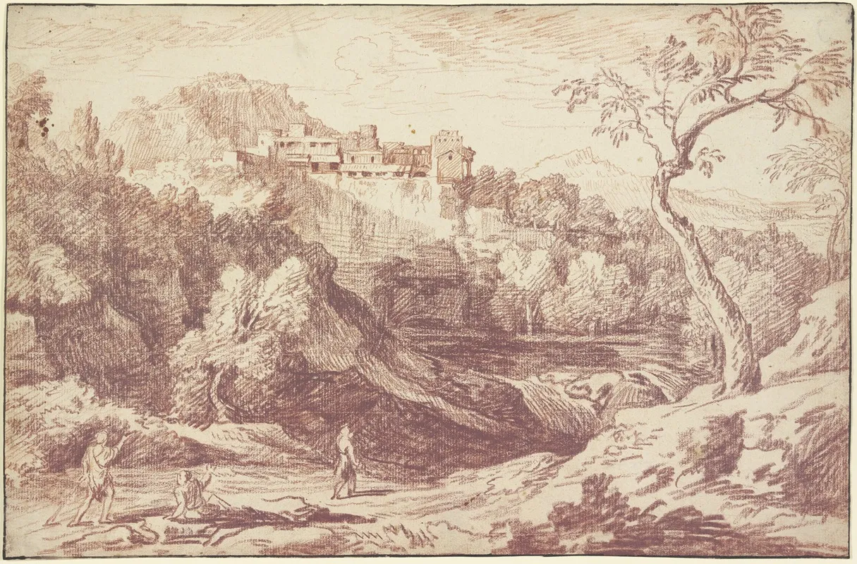 Classical Landscape 13 by Gaspard Dughet - Canvas Print