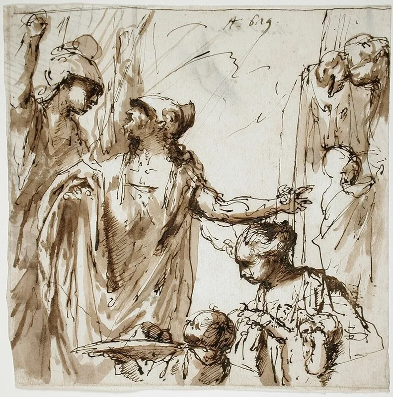 Classical Scene With Offering