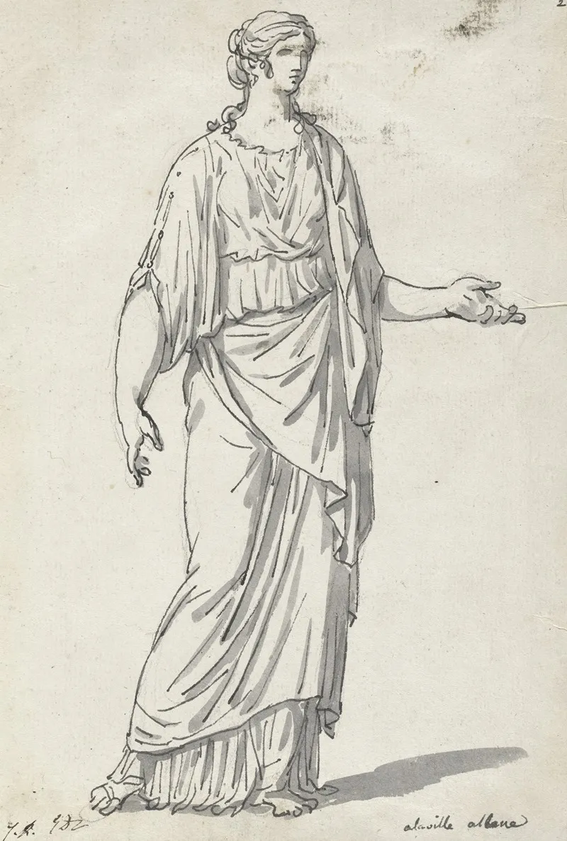 Classical Sculpture Of A Woman With An Outstretched Arm