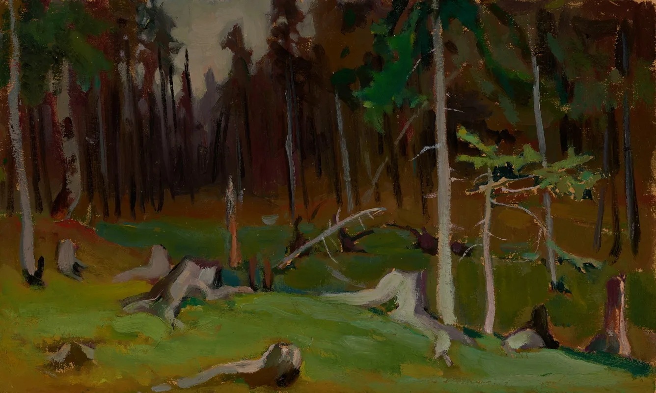 Clearing In A Forest by Jacek Malczewski - Canvas Print