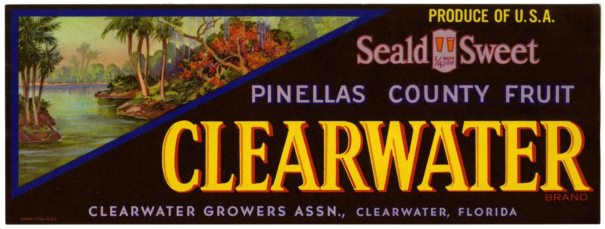 Clearwater Brand Fruit Label