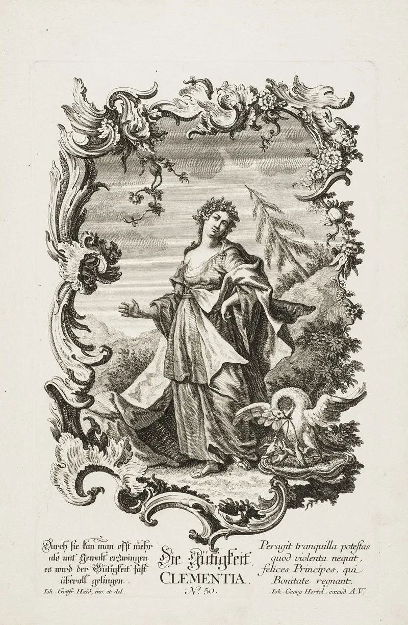 Clementia by Johann Gottfried Haid - Canvas Print
