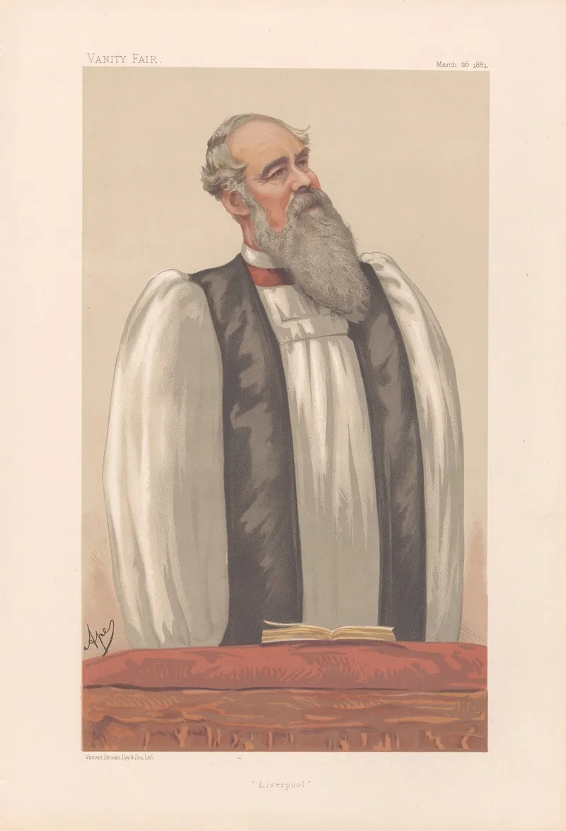 Clergy Liverpool Rev John Charles Ryle Bishop Of Liverpool 26 March 1881 by Carlo Pellegrini - Canvas Print