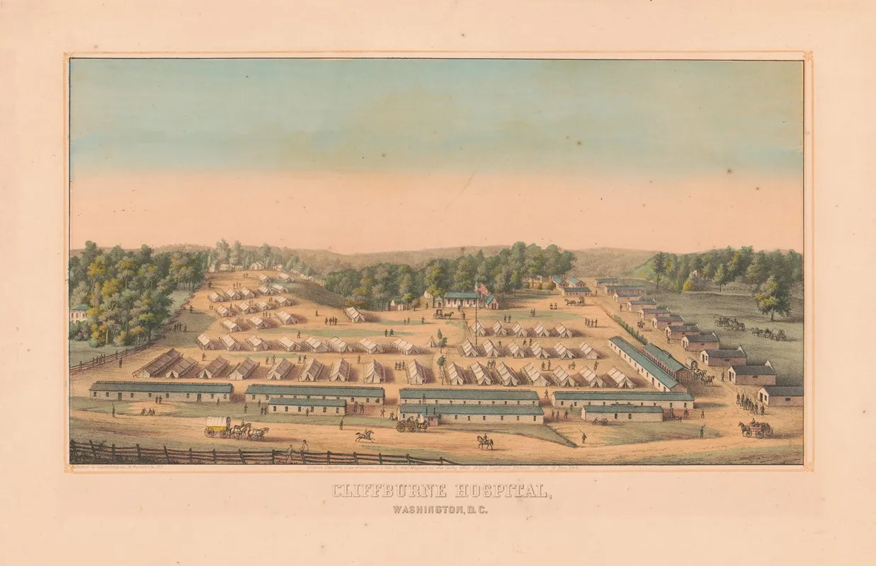 Cliffburne Hospital Washington D C by Charles Magnus - Canvas Print