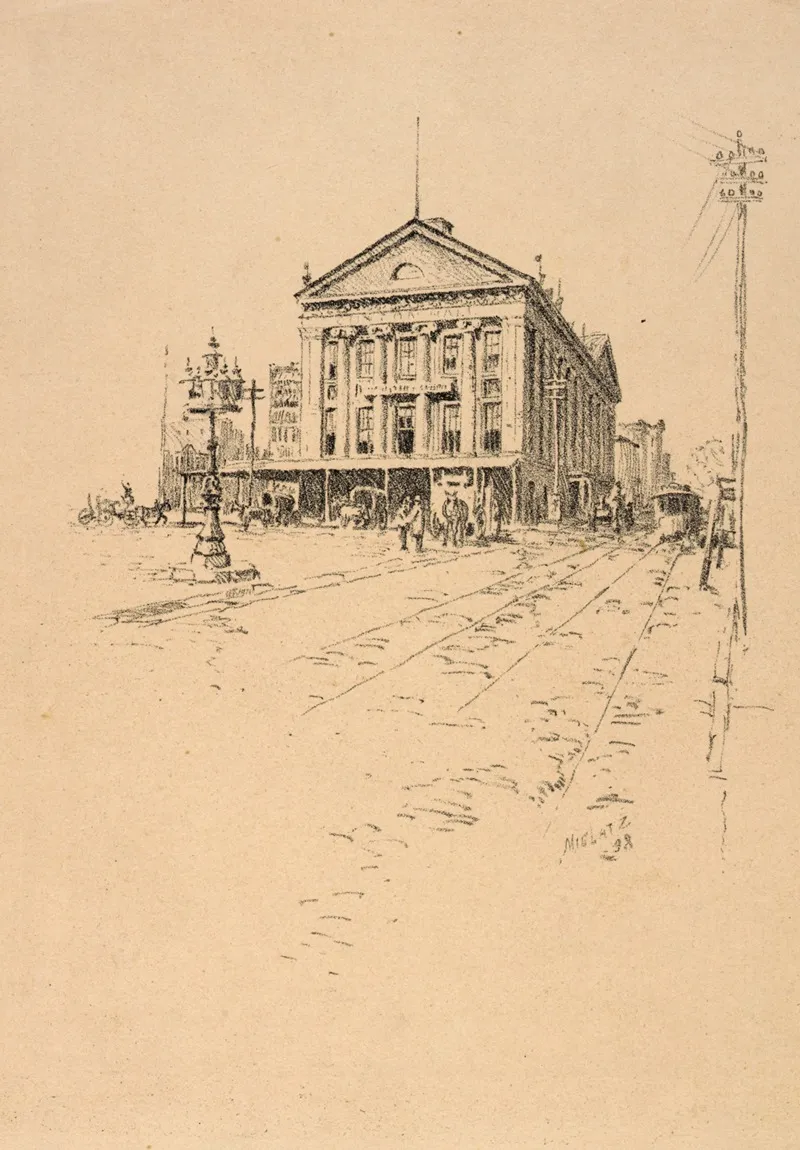 Clinton Hall by Charles Frederick William Mielatz - Canvas Print