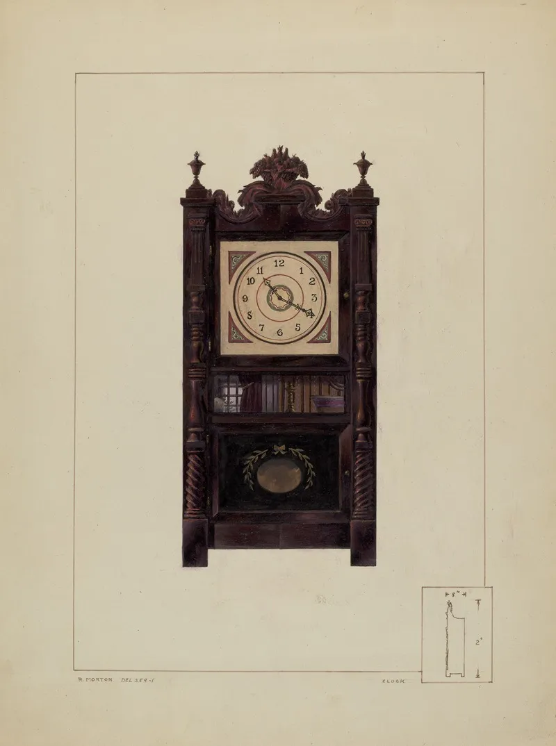 Clock 50 by Ralph Morton - Canvas Print