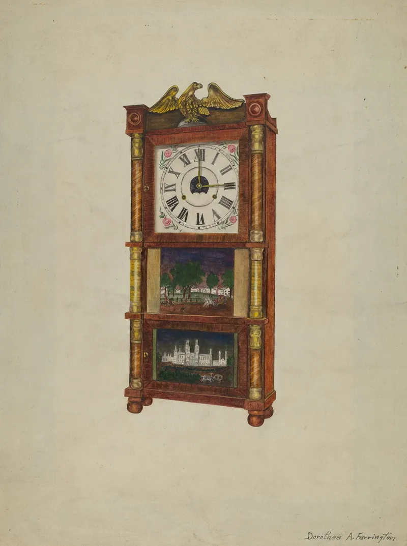 Clock 6 by Dorothea A. Farrington - Canvas Print