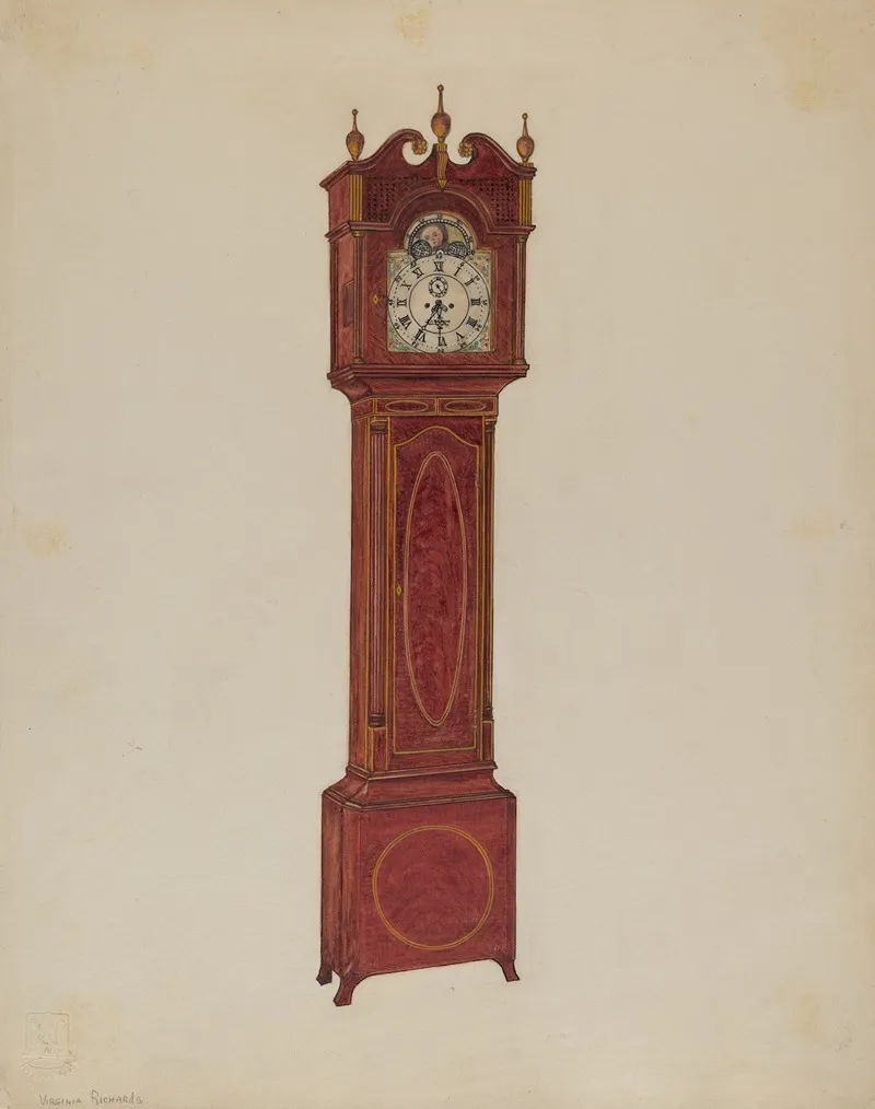 Clock Tall by Virginia Richards - Canvas Print