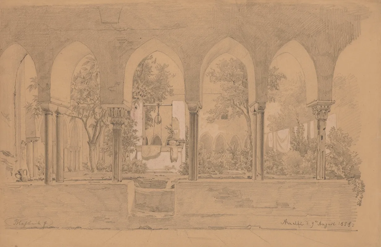 Cloister With Arcade Gallery In Amalfi