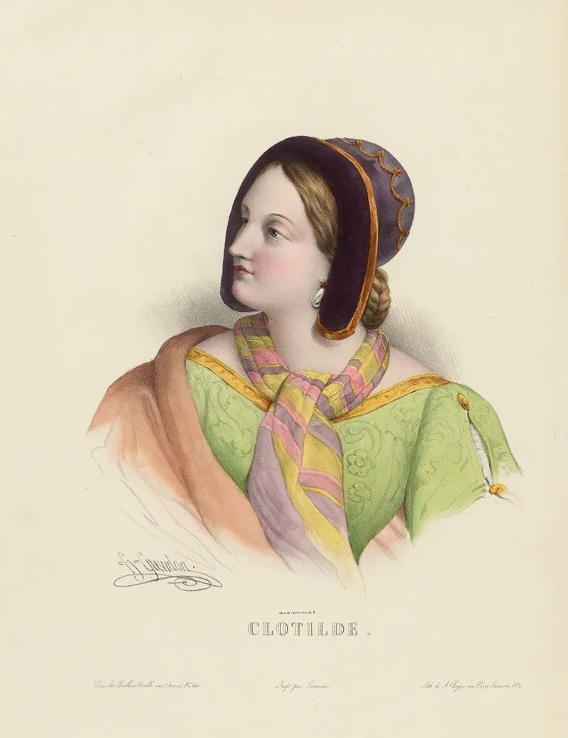 Clotilde by Pierre Louis Henri Grévedon - Canvas Print