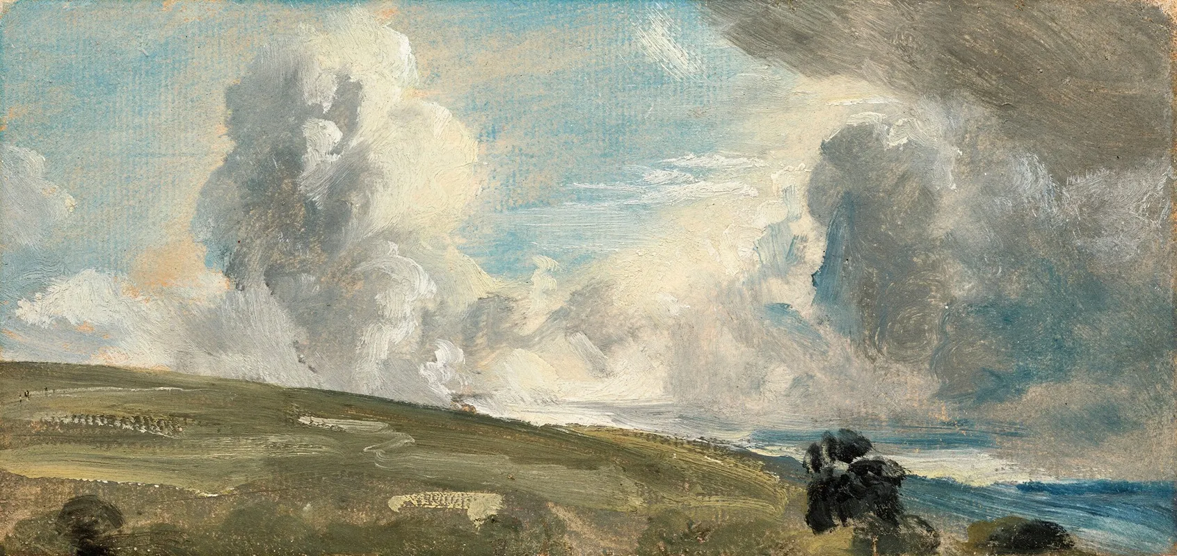 Cloud Study Possibly Over Harnham Ridge by John Constable - Canvas Print