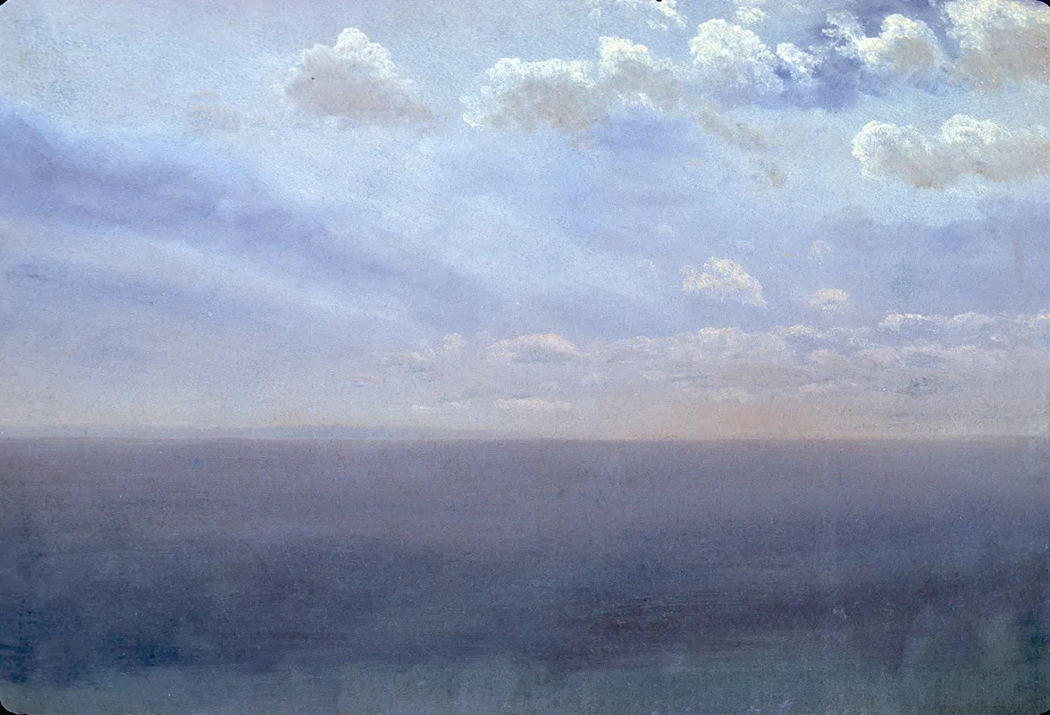Cloud Study With Sea And Sky by Albert Bierstadt - Canvas Print