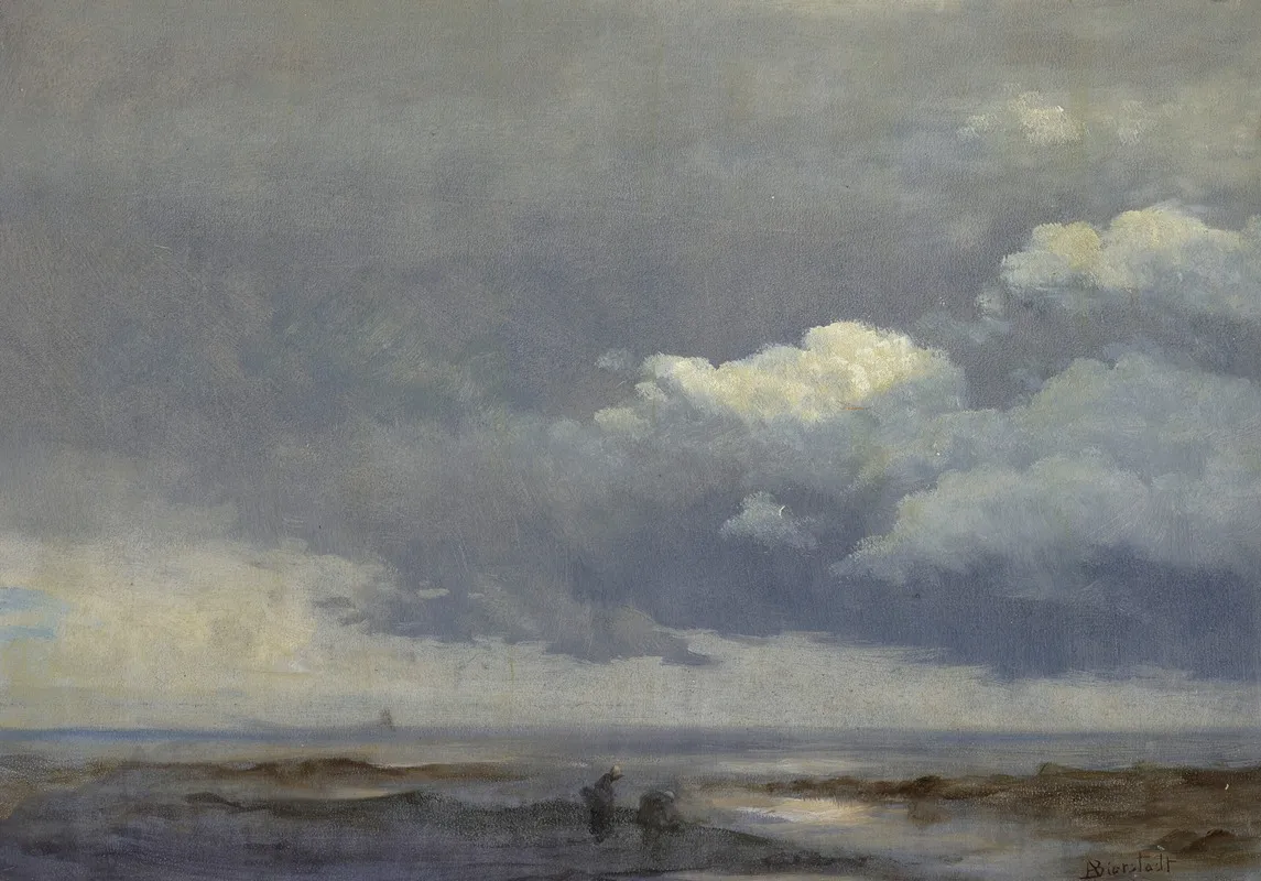 Cloud Study With Two Figures