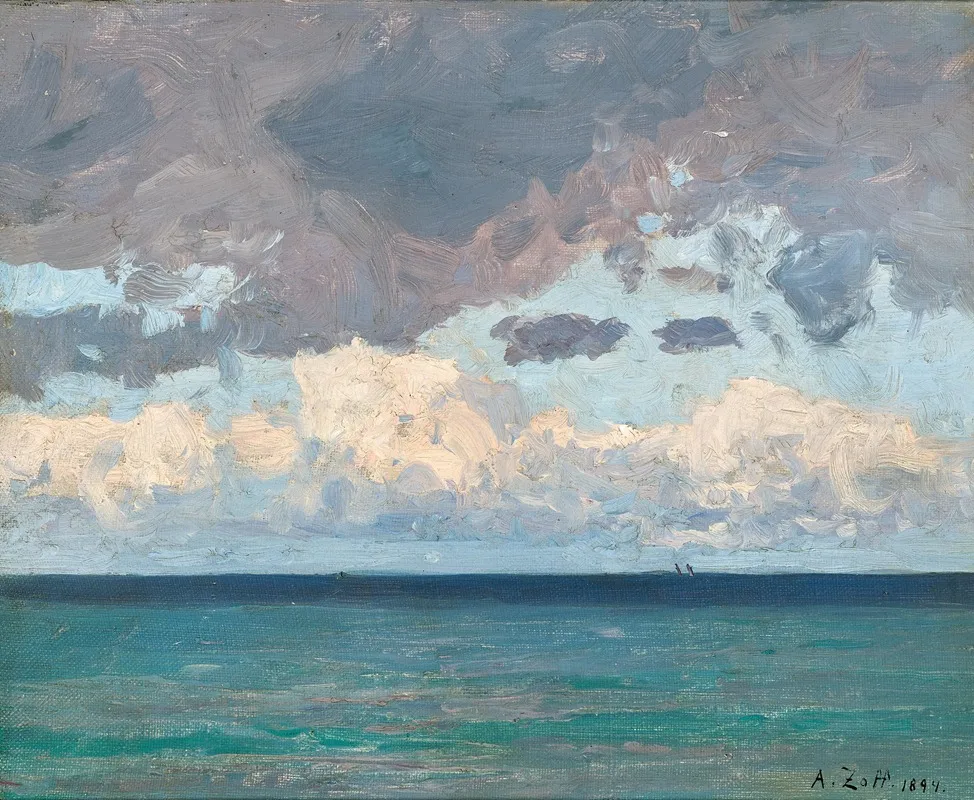 Clouds Over The Sea 3 by Alfred Zoff - Canvas Print