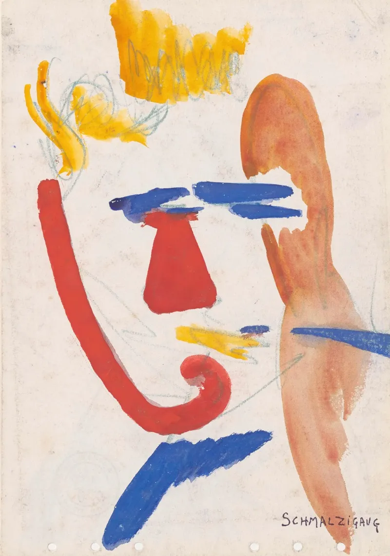 Clown 4 by Jules Schmalzigaug - Canvas Print