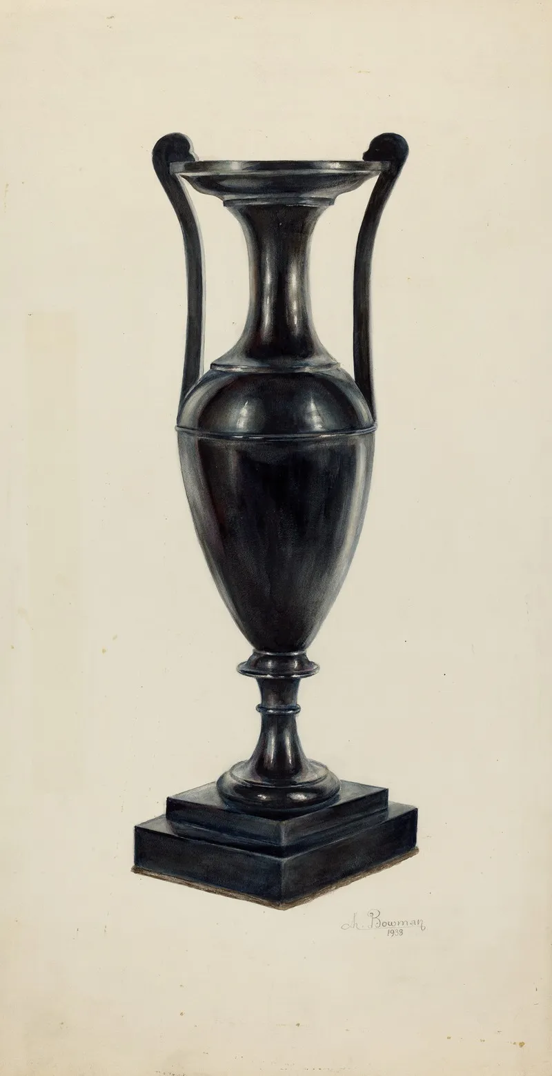 Coal Vase by Charles Bowman - Canvas Print