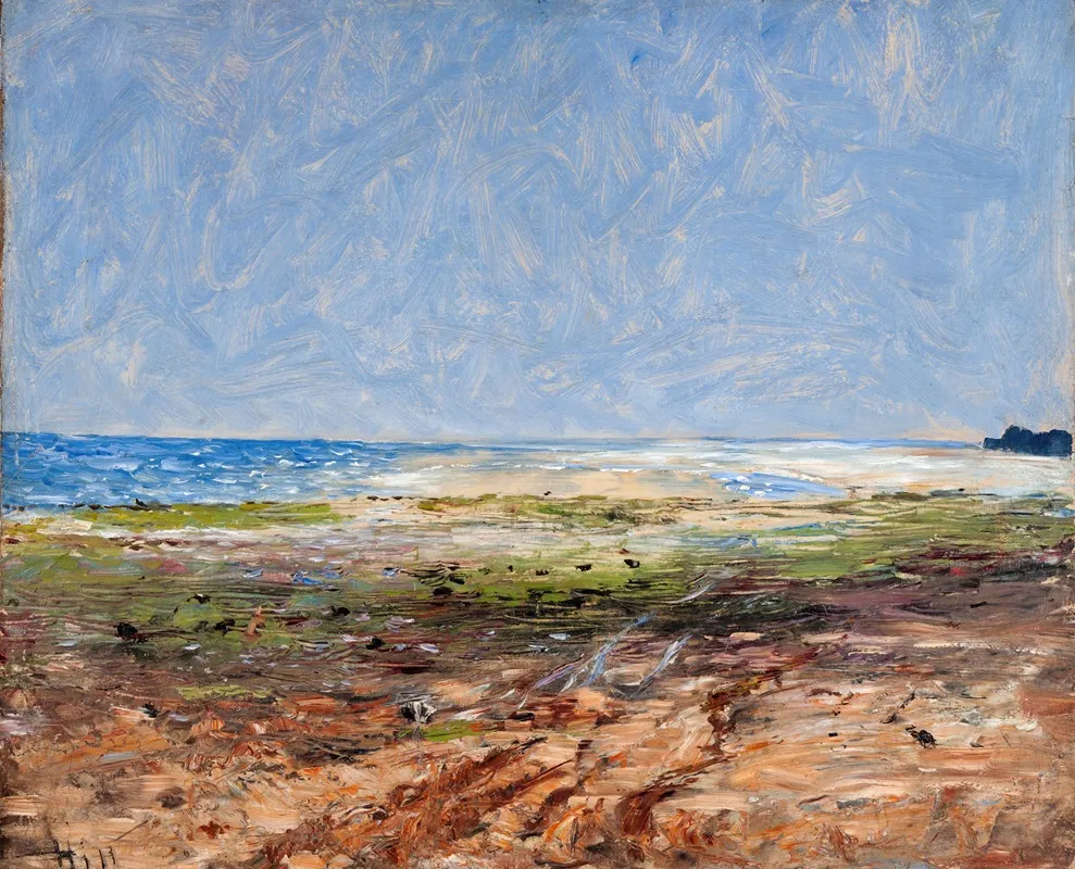 Coast Scene Luc Sur Mer by Carl Fredrik Hill - Canvas Print