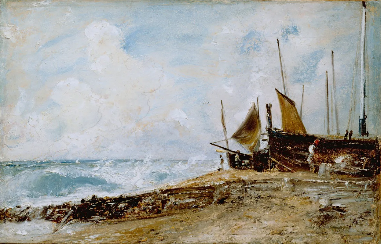 Coast Scene Near Brighton by John Constable - Canvas Print