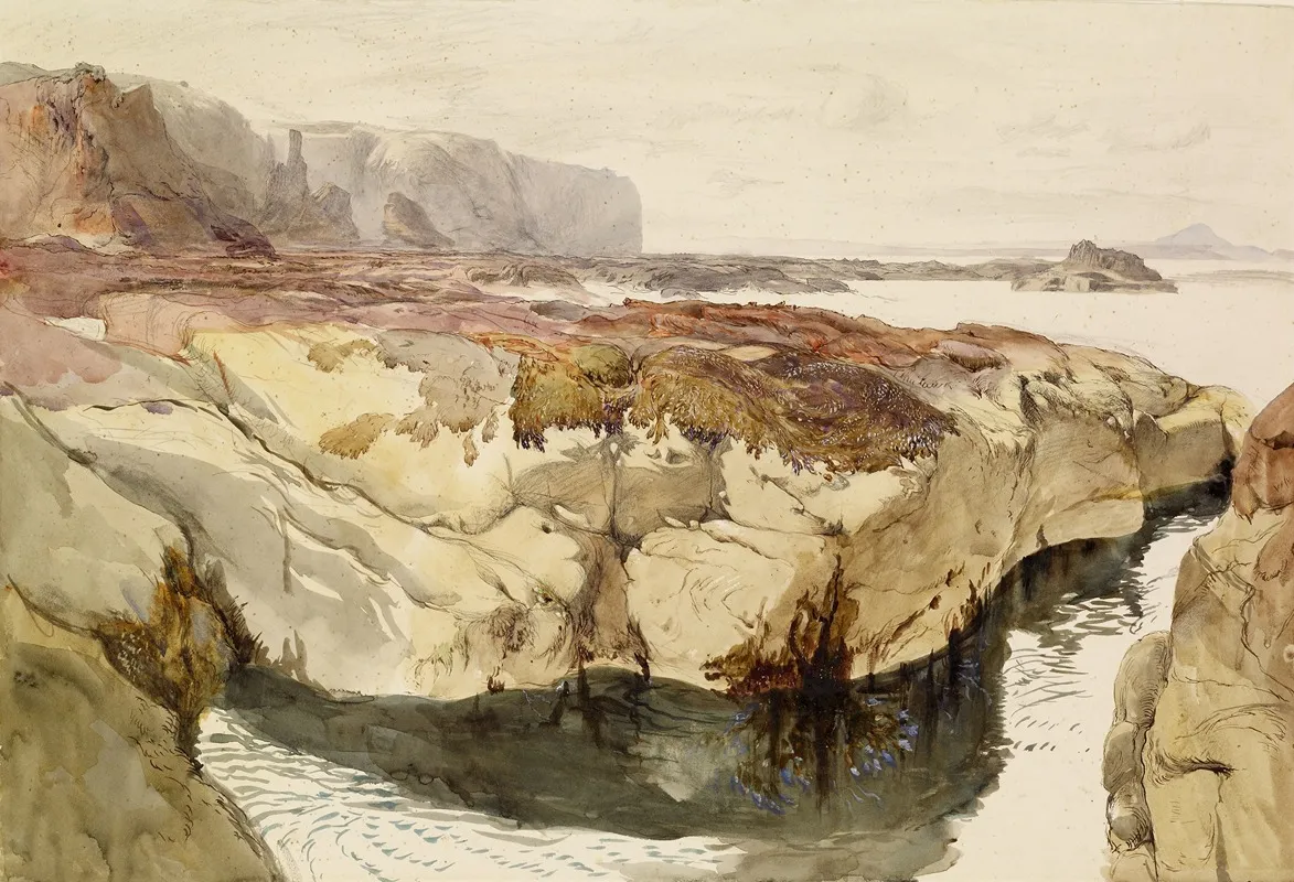 Coast Scene Near Dunbar by John Ruskin - Canvas Print