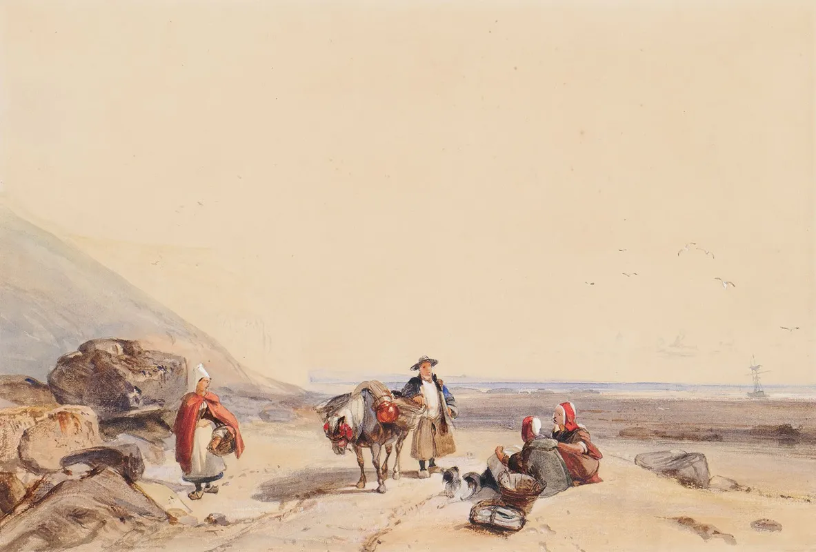 Coast Scene With Figures