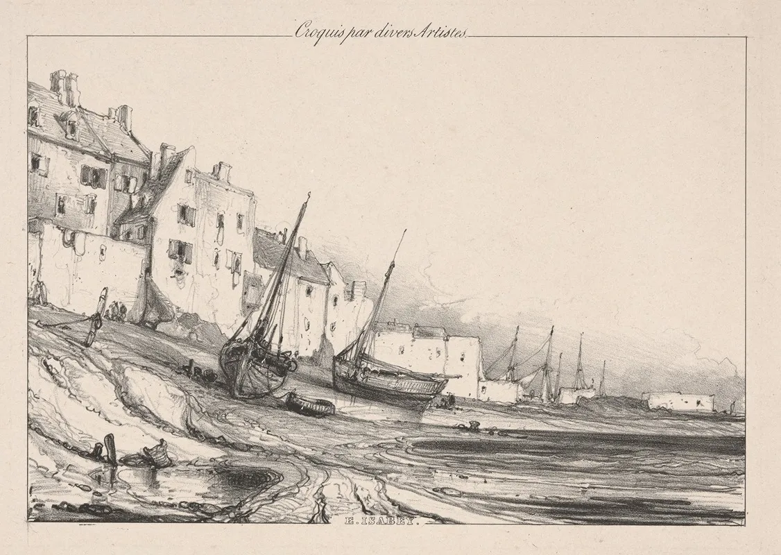 Coastal Landscape 14 by Eugène Isabey - Canvas Print