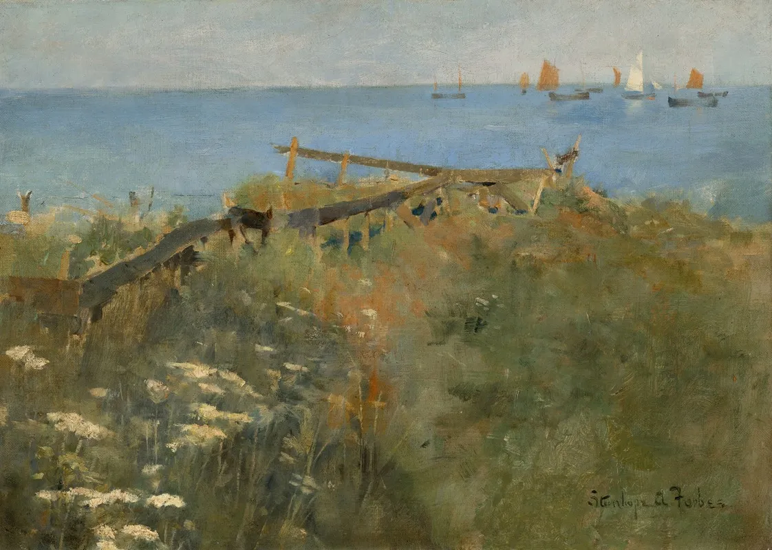 Coastal Scene With Fishing Boats