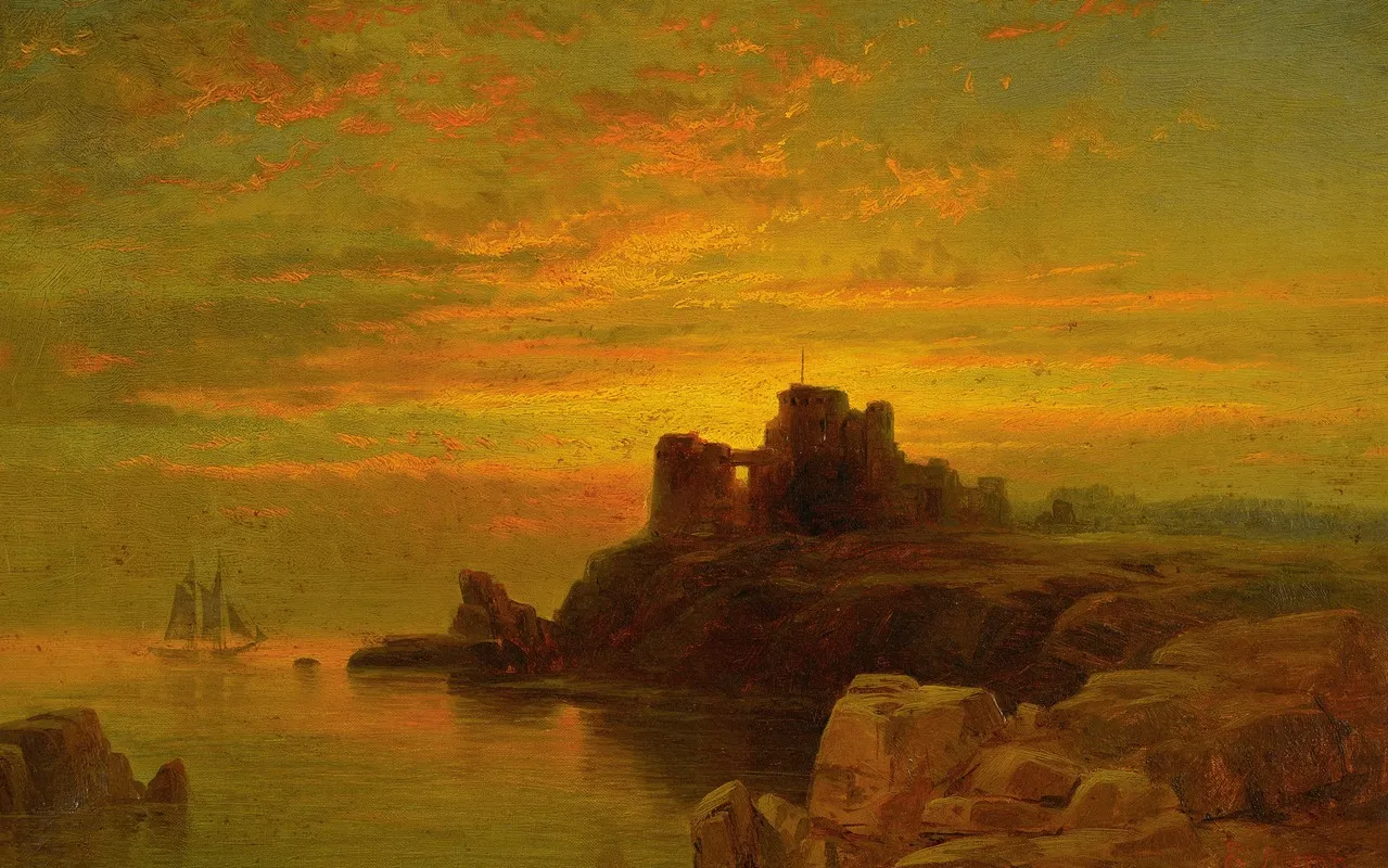 Coastal Sunset by Edward Moran - Canvas Print