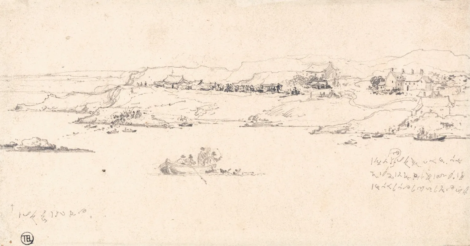 Coastal Village With Fishing Boats
