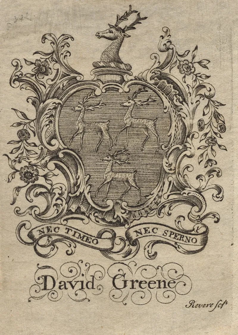 Coat Of Arms With David Greene Inscribed Below