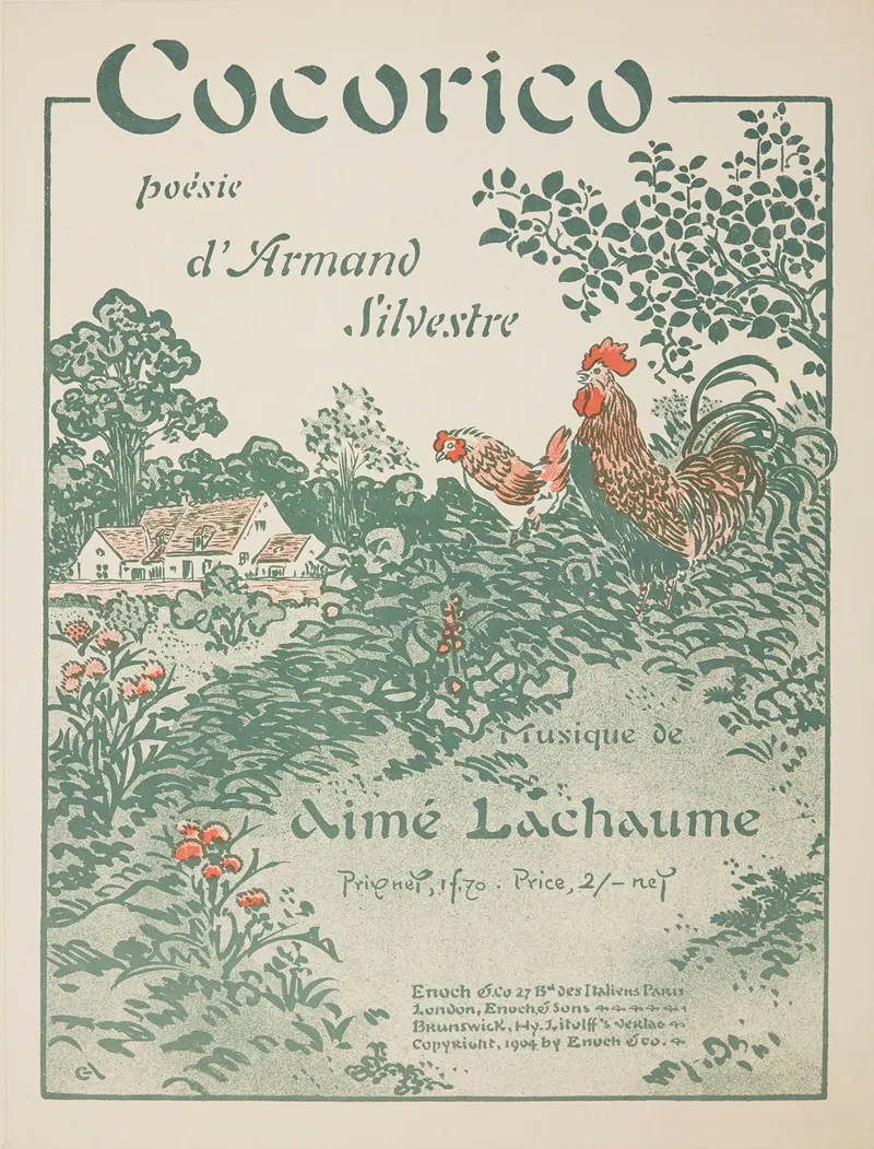 Cocorico 2 by George Auriol - Canvas Print