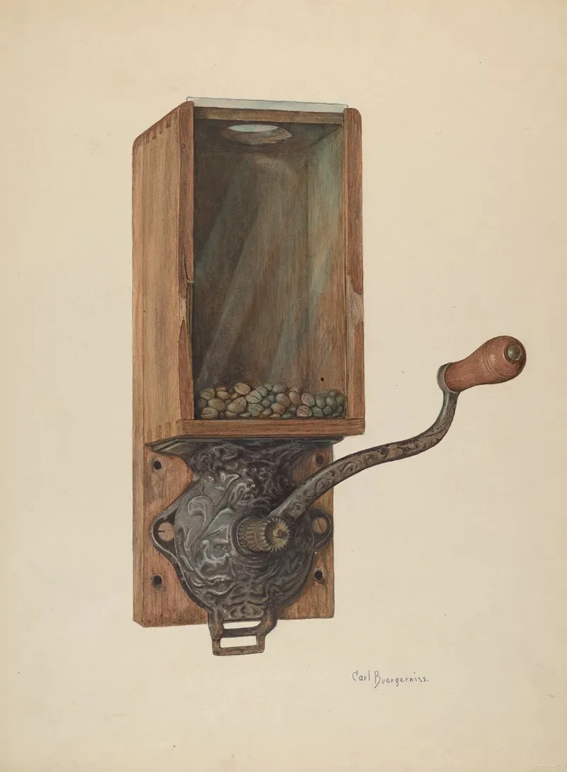 Coffee Mill 3 by Carl Buergerniss - Canvas Print