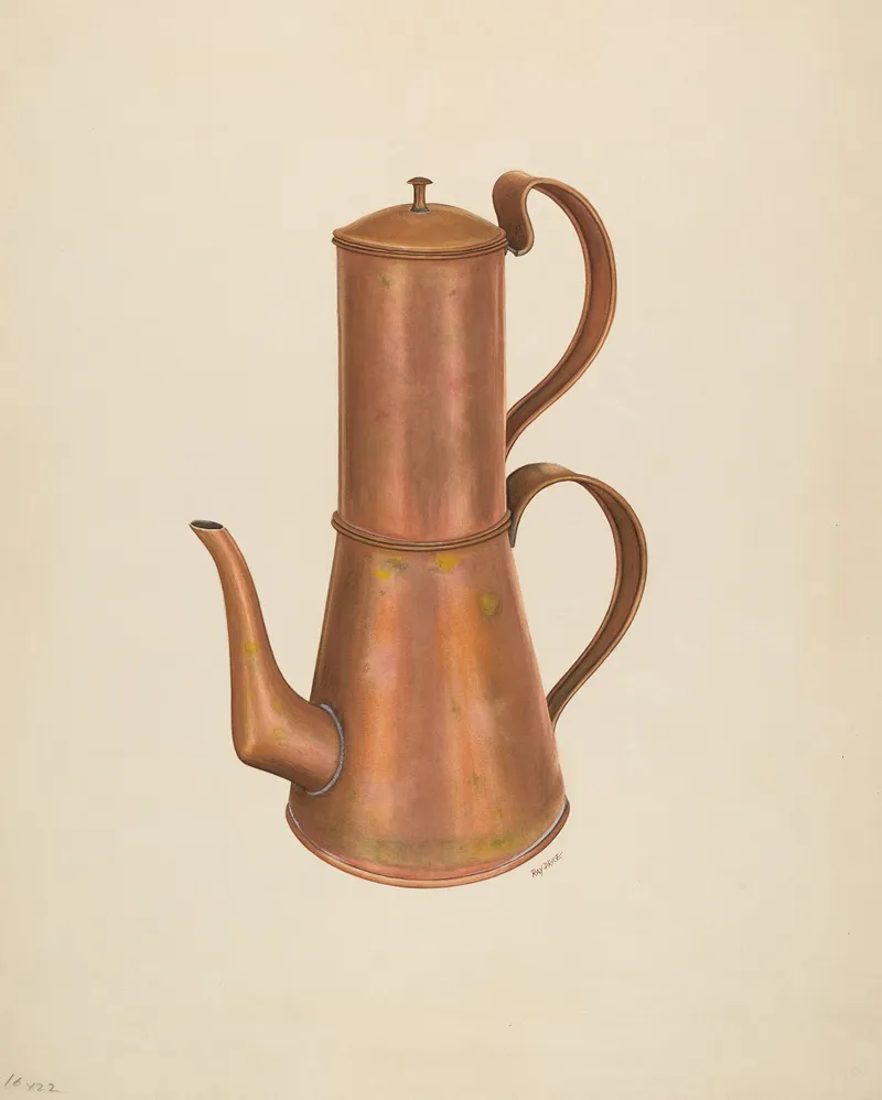 Coffee Pot 7 by Ray Price - Canvas Print