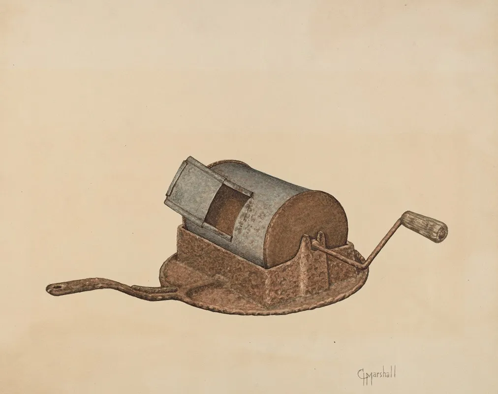 Coffee Roaster by Claude Marshall - Canvas Print
