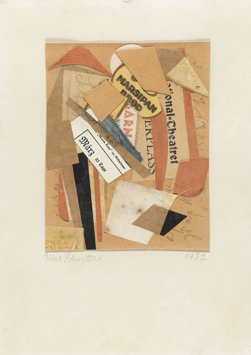 Collage by Kurt Schwitters - Canvas Print