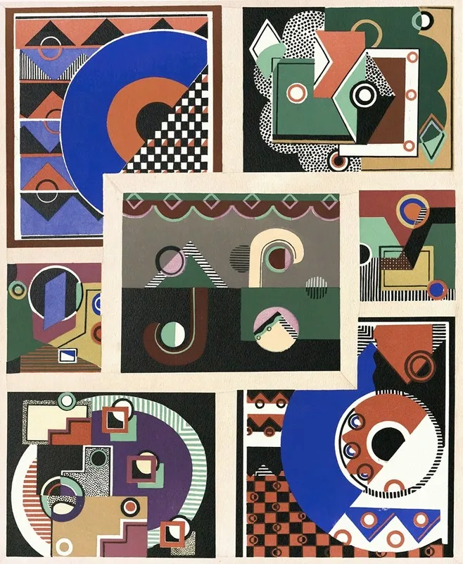 Collection Decors Et Couleurs Pl 02 by Georges Valmier - Canvas Print