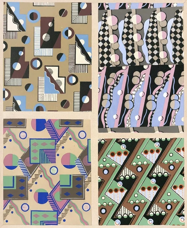 Collection Decors Et Couleurs Pl 05 by Georges Valmier - Canvas Print