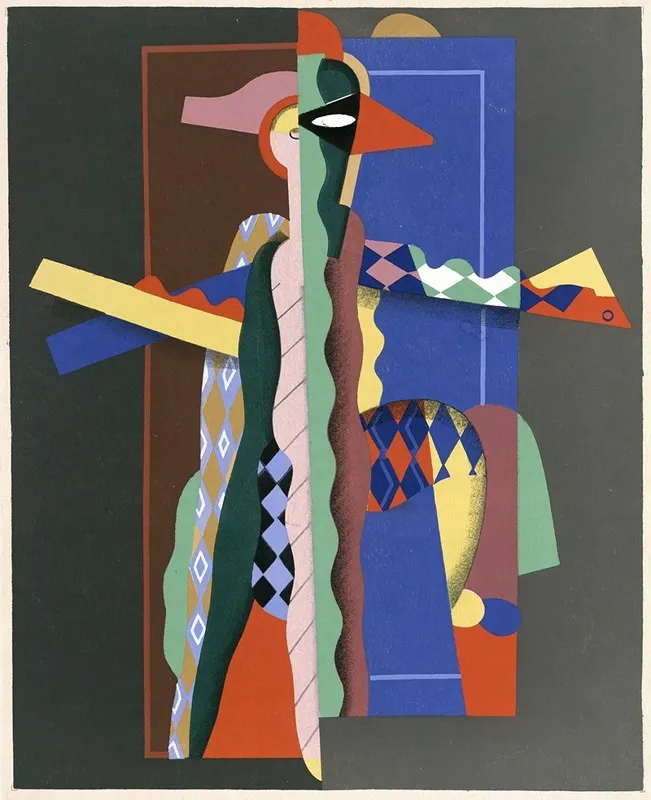 Collection Decors Et Couleurs Pl 13 by Georges Valmier - Canvas Print